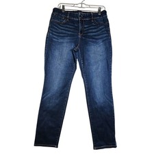 Chicos Platinum Jeggings Wmns Sz 1 Petite/US 8 Petite Dark Wash Slim Fit Stretch
