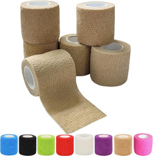 6 Pack 2 Inches Self Adhesive Wrap Bandage Self Adherent Cohesive Bandage Tape S
