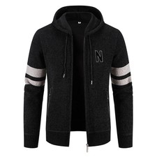 New Winter Men Hooded Cardigans Sweatercoats Male Casual Sweaters Jackets Thicke