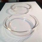 PYREX Clear Glass 221 Layer Cake Pan Casserole USA Set Of 2 Vintage