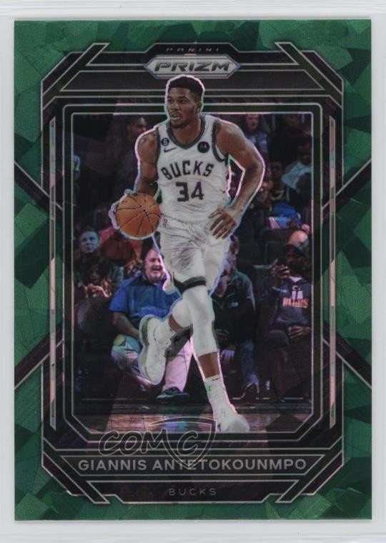2022-23 Panini Prizm Green Ice Prizm Giannis Antetokounmpo #96 14cm