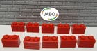 (E4/4/7) LEGO 10x2877 Brick 1x2 Fluted Red