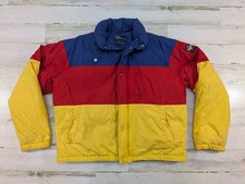 Vintage Polo Ralph Lauren Jacket Mens Large Colorblock Down Puffer