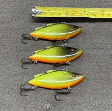(3) Bill Norman N Ticer Chartreuse Lipless Crankbait Fishing Lures Rattle Traps