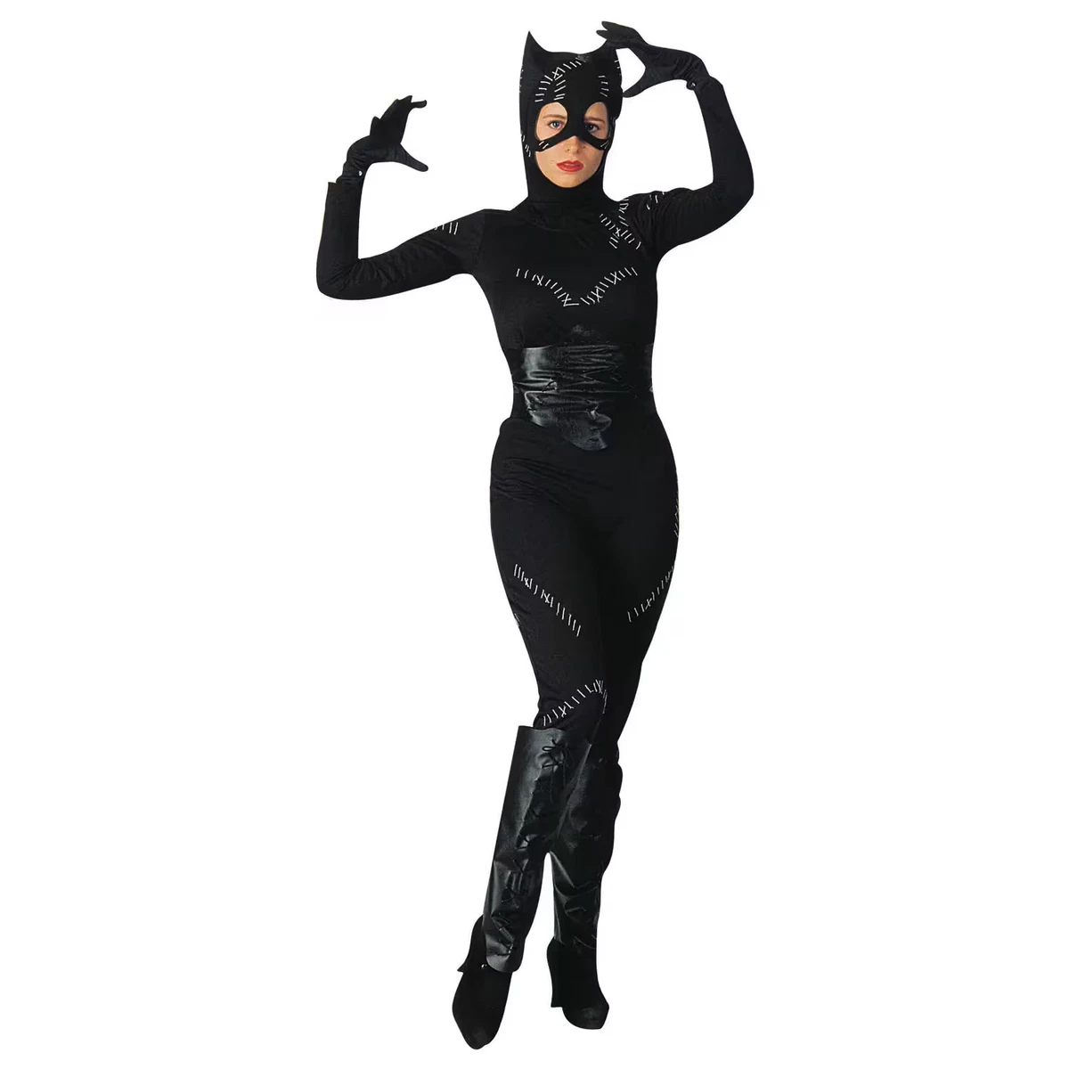 Rubie's - Costume Robin Batman Pour Femme, Avec Robe, Cape, Gants Et Masque, Taille 17-18 Ans, Rouge