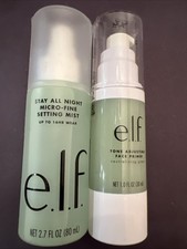 E.L.F. Stay All Night Micro-Fine Setting Mist  Primer  New  2 Pieces Total