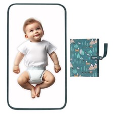 Portable Diaper Changing Pad for Baby - Waterproof Compact Mat Woods