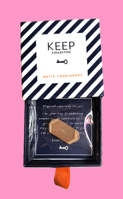 Keep Collection New in Box with Tags Brushed Rose Gold Charm ''always forever'' 1''