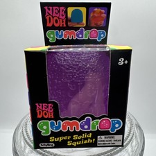 NIB Nee Doh Gum Drop Purple Squishy Fidget Toy Stress Anxiety Sensory Relief New