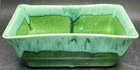 Vtg Bauer Pottery Floral Garden Planter Low Bowl Multi-Green Colors