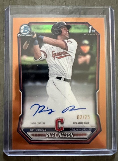 2026 Bowman 1st Riley Nelson TRUE ORANGE Auto /25 Guardians