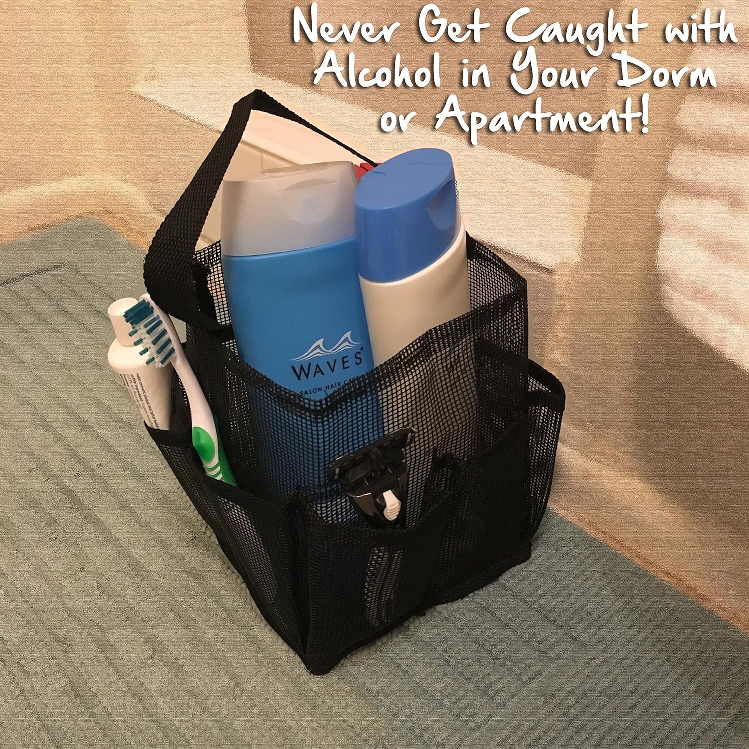 GoPong Shampoo & Conditioner Flasks (32 oz Total) - Hidden Alcohol Travel... 