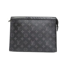 LOUIS VUITTON Pochette Voyage MM Cltuch Bag Monogram Eclipse Black M61692