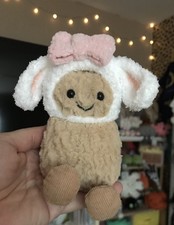 Bunny Hat with bow Jellycat Amuseables Peanut Outfit *Doll NOT Included