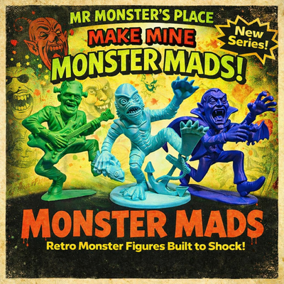 #ad Monster Mads Series 1 Set of 3 Marx Nutty Mads Inspired Monsters $69.99