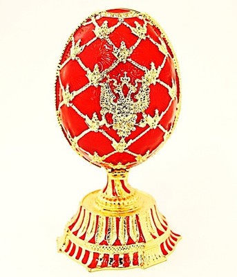 Ciel Decorative Egg Trinket Box with Small Egg &  Clock. Hand Crafted