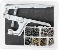 8mm Leather Rivets & Snaps Kit: Perfect for Crafts, Boots, Bags,