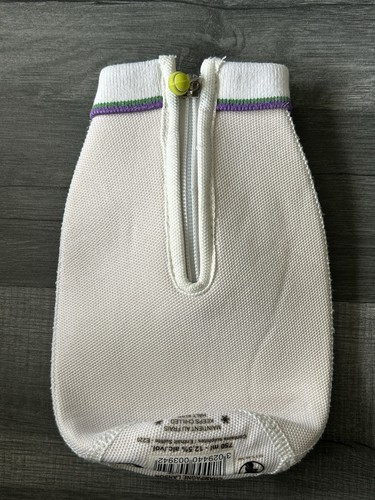 Lanson Wimbledon Champagne Bottle Cooler Cover Zip White Polo Top Tennis Novelty - Picture 4 of 13