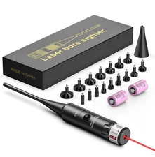 EZshoot Bore Sight Kit Bright Green or Red Dot BoreSighter with Big Button Sw