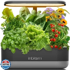 inbloom 12 Pods Hydroponics Growing System Kit, Herb Garden Planter Indoor Ki