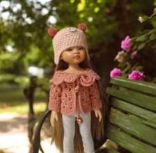 Gestrickte Puppenkleidung für Paola Reina Puppe 32 cm. Handgefertigt Jacke 