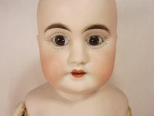 *Antique Early Kestner Alphabet Doll A 5  Square Cut Teeth, Leather Body