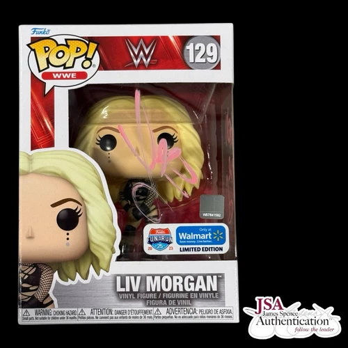 Liv Morgan Signed Inscribed  Exclusive Funko Pop #129 JSA COA Autograph WWE