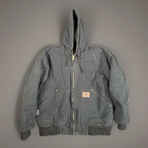 Old Mill Men’s XL Black Duck Canvas Hooded Work Jacket Insulated Menards - product listing photo