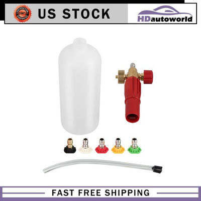 #ad Heavy Duty Foam Cannon Professional Car Wash Pressure Washer 1 4quot; 5 Nozzle Tips $19.44