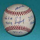 GREG MADDUX (Cubs) Signed Official MLB Baseball Beckett (BAS) w/ STAT Inscrips