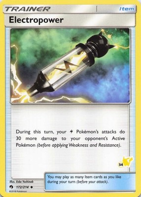 Electropower - (#34 Pikachu Stamped) Promo Normal Battle Academy 172/214 NM
