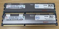  LOT OF 2 GENUINE DELL LABELED SNPTJ1DYC/8G / 8GB 2RX4 PC3L 10600R MEMORY
