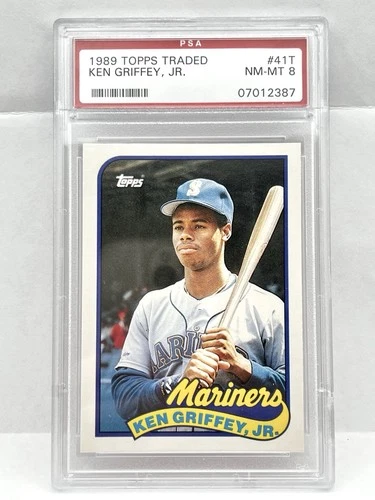 1989 Topps Traded #41T Ken Griffey Jr. Baseball Card PSA 8 NM-MT