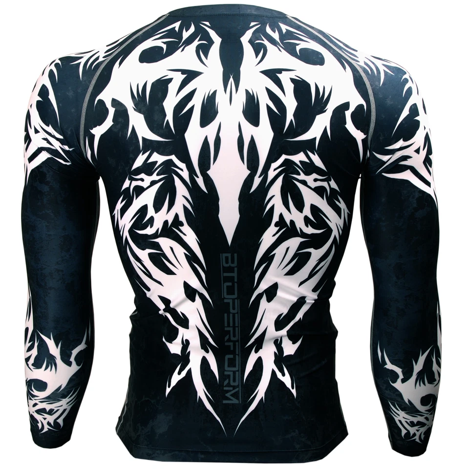 [FX-123] BTOPERFORM Compression Shirt Skin Tight Base layer Rash guard MMA Gym - Image 2 of 4