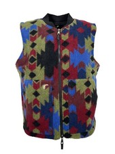 TOOCO gilet lanacotta fantasia nero/bordeaux/verde TOCO 461 VEST LANACOTTA PRA