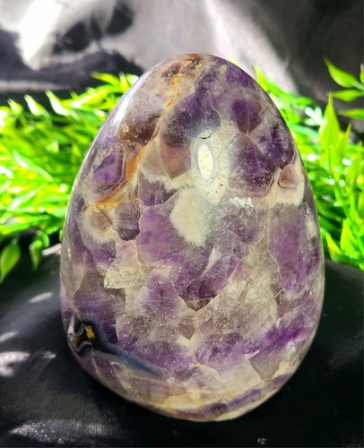 Grande 5" 1.033g A+ Chevron Dream Amatista Druzy Geoda Cristal Tallado Forma Libre - Imagen 8 de 20