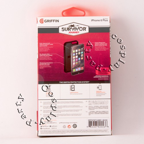 Griffin Survivor Journey iPhone 6 Plus iPhone 6s Plus Protective Case Black Grey - Photo 2 sur 5