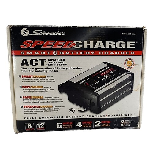 Schumacher Battery Charger Speed Charge Fast Safe Versatile WM-600 A WM600A - Picture 2 of 17