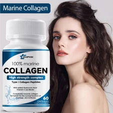 Marine Collagen 1200Mg With Hyaluronic Acid,Vitamin C, Anti-Aging Skin Health
