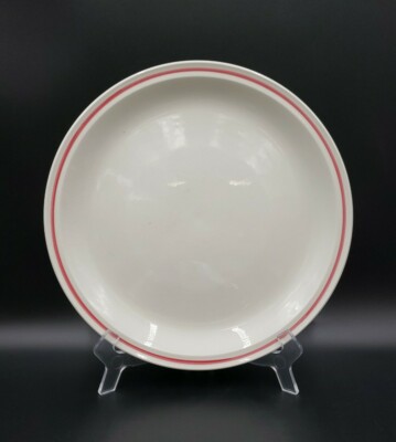 Gien France Red Band Round Cake/Serving Plate GOOD