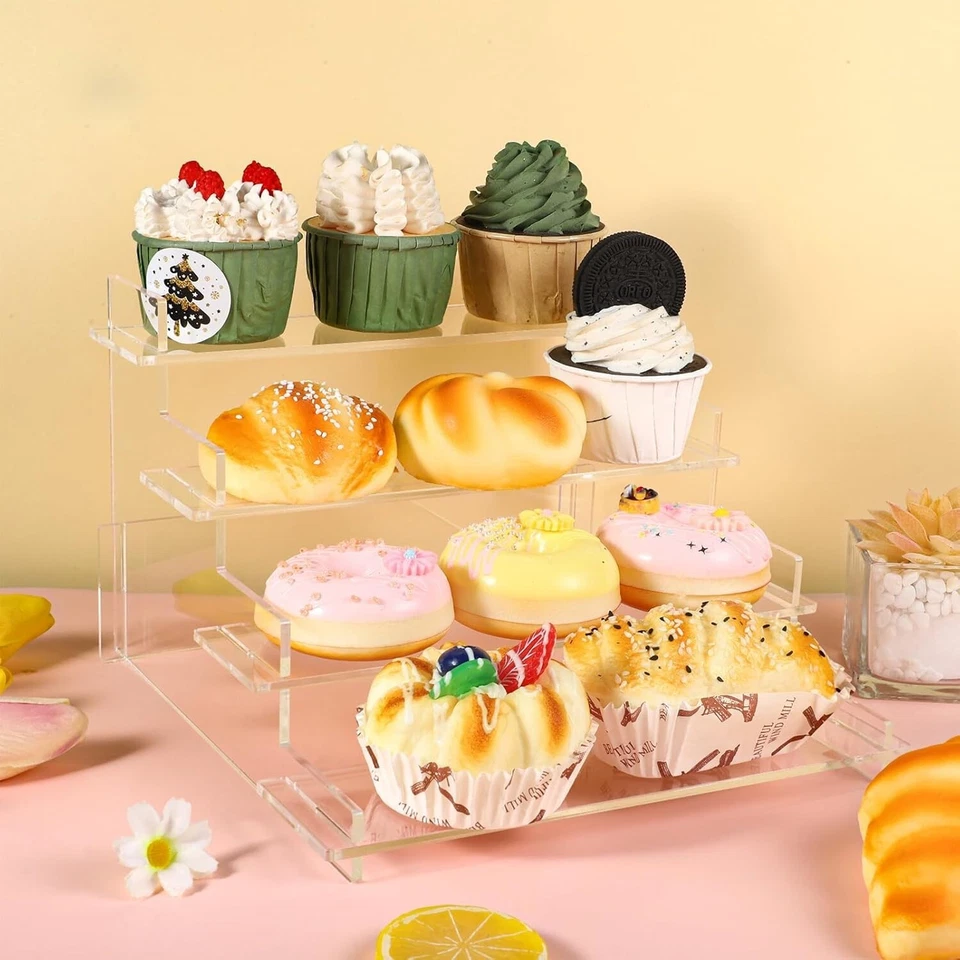 4 Tier Display Stand Kitchen Shop Counter Dressing Table Makeup Organiser Shelf - Image 3 of 4