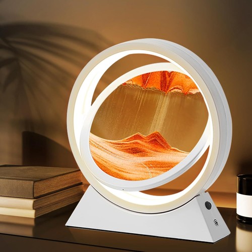 3D LED Moving Sand Art Picture Desk Lamp Hourglass Deep Sea Sandscape Painting - Picture 12 of 12