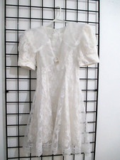 VINTAGE JESSICA McCLINTOCK    GIRLS 8 VICTORIAN / LACEY / WEDDING EASTER DRESS