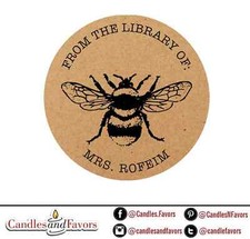 Teacher Bee Book Labels This Book Belongs to Stickers Personalized Labels