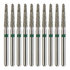 Dental Diamond Burs FG 856/016C Round End Taper High Speed Bur Coarse Grit Green
