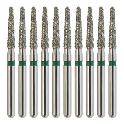 Dental Diamond Burs FG 856/016C Round End Taper High Speed Bur Coarse Grit Green