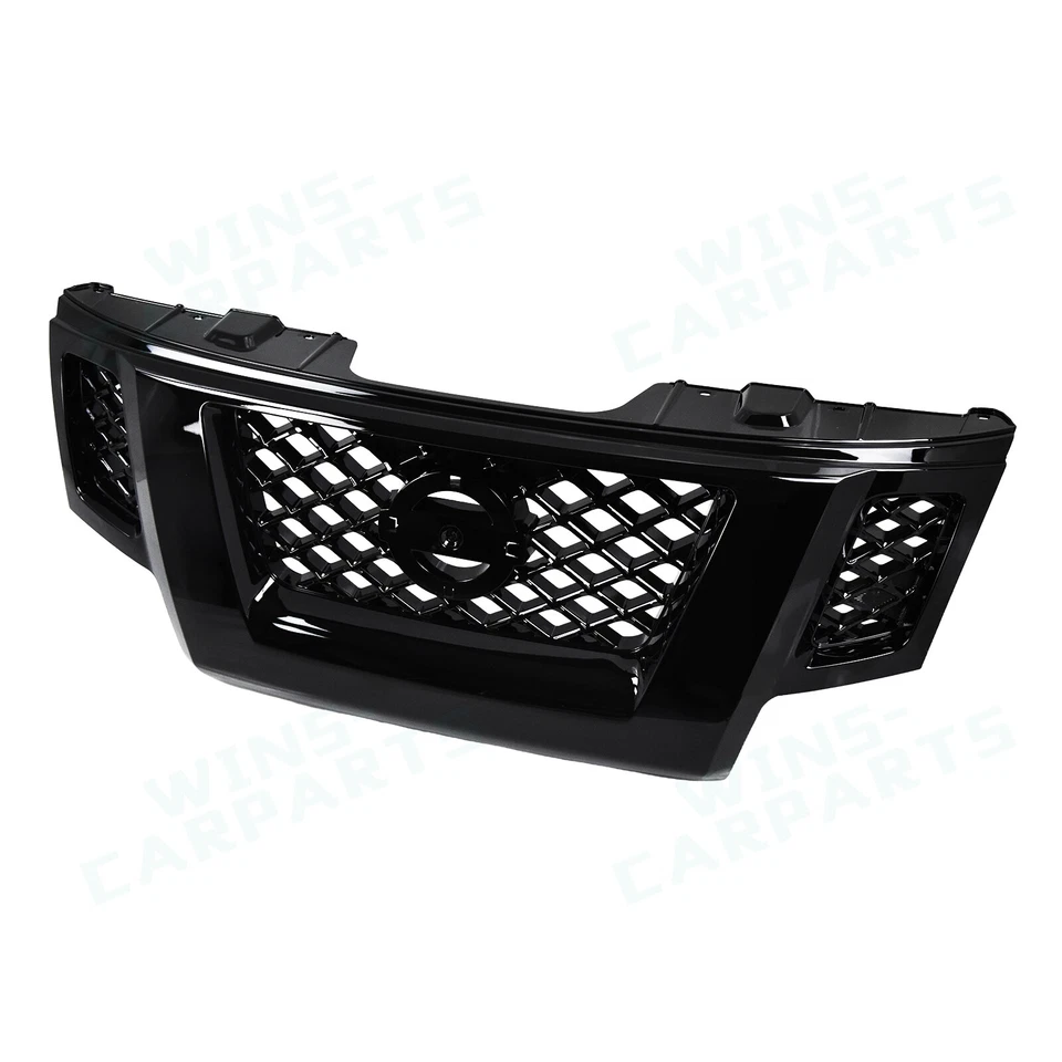 For 2009 2010 2011 2012 2013 Nissan Xterra Gloss Black Shell Grille Assembly NEW - Image 4 of 4