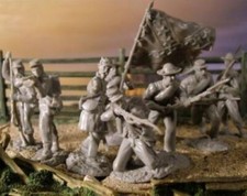 CONTE COLLECTIBLES AMERICAN CIVIL WAR CONFEDERATE ARMY SET  1 8 FIGURES GREY