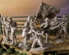 CONTE COLLECTIBLES AMERICAN CIVIL WAR CONFEDERATE ARMY SET # 1 (8 FIGURES) GREY