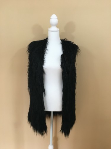 Gilet lungo Topshop in pelliccia sintetica nero - donna US 4 / EUR 36 - Foto 2 di 9